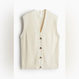 H&M Women's Rib- Knit Sweater Vest Sz XXS
